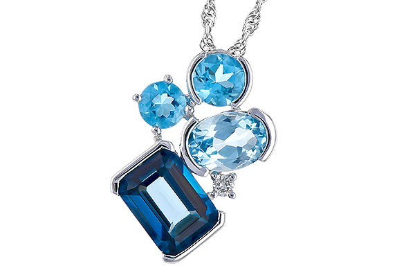 B282-07232: NECK 3.08 BLUE TOPAZ TW 3.11 TGW