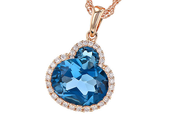 B282-07259: NECK 2.86 LONDON BLUE TOPAZ 3.00 TGW (10X8 OVAL)