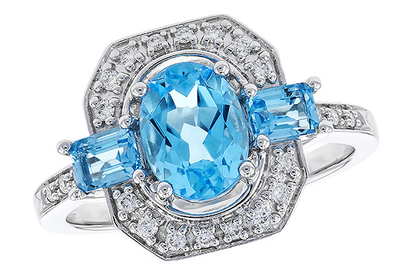 B282-94532: LDS RG 1.75 TW BLUE TOPAZ 1.90 TGW