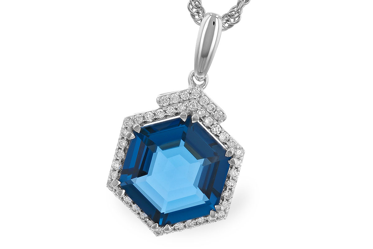 B282-95423: NECK 3.94 TW LONDON BLUE TOPAZ 4.12 TGW