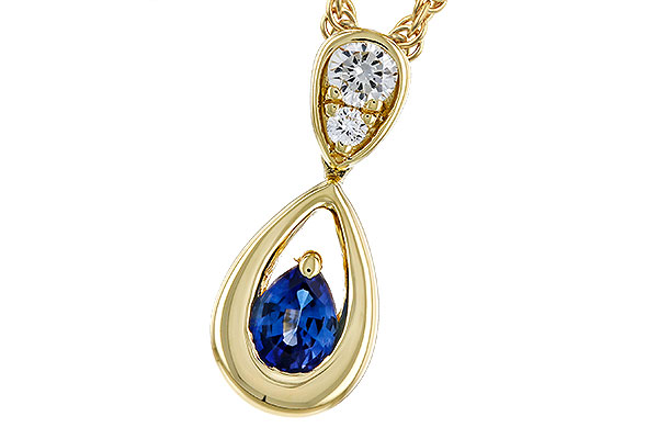 B283-85414: NECKLACE .21 SAPPHIRE .27 TGW (4x3 SAPP)