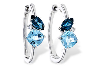 B283-86278: EARRINGS 1.82 TW BLUE TOPAZ 1.86 TGW