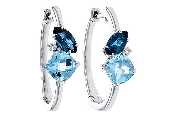 B283-86278: EARRINGS 1.82 TW BLUE TOPAZ 1.86 TGW