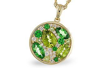 B283-86296: NECK 2.20 TW SEMI-PRECIOUS (TSAV, PER) 2.37 TGW