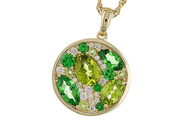 B283-86296: NECK 2.20 TW SEMI-PRECIOUS (TSAV, PER) 2.37 TGW