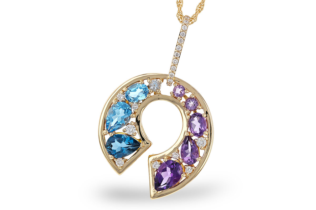 B283-86323: NECKLACE 1.77 SEMI-PREC (AMY & BT) 1.90 TGW
