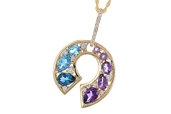 B283-86323: NECKLACE 1.77 SEMI-PREC (AMY & BT) 1.90 TGW