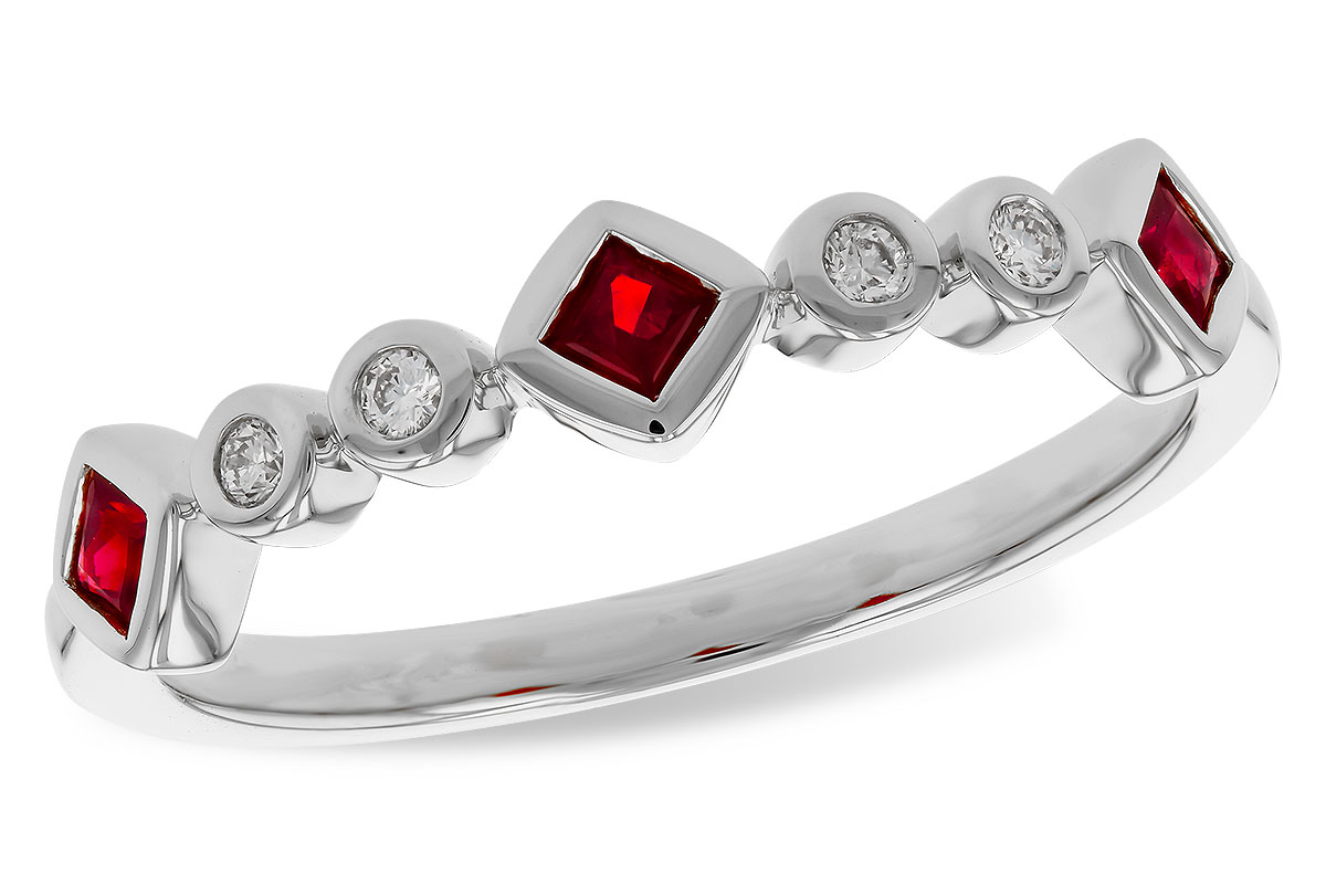 B283-86350: LDS WED RG .22 RUBY .27 TGW