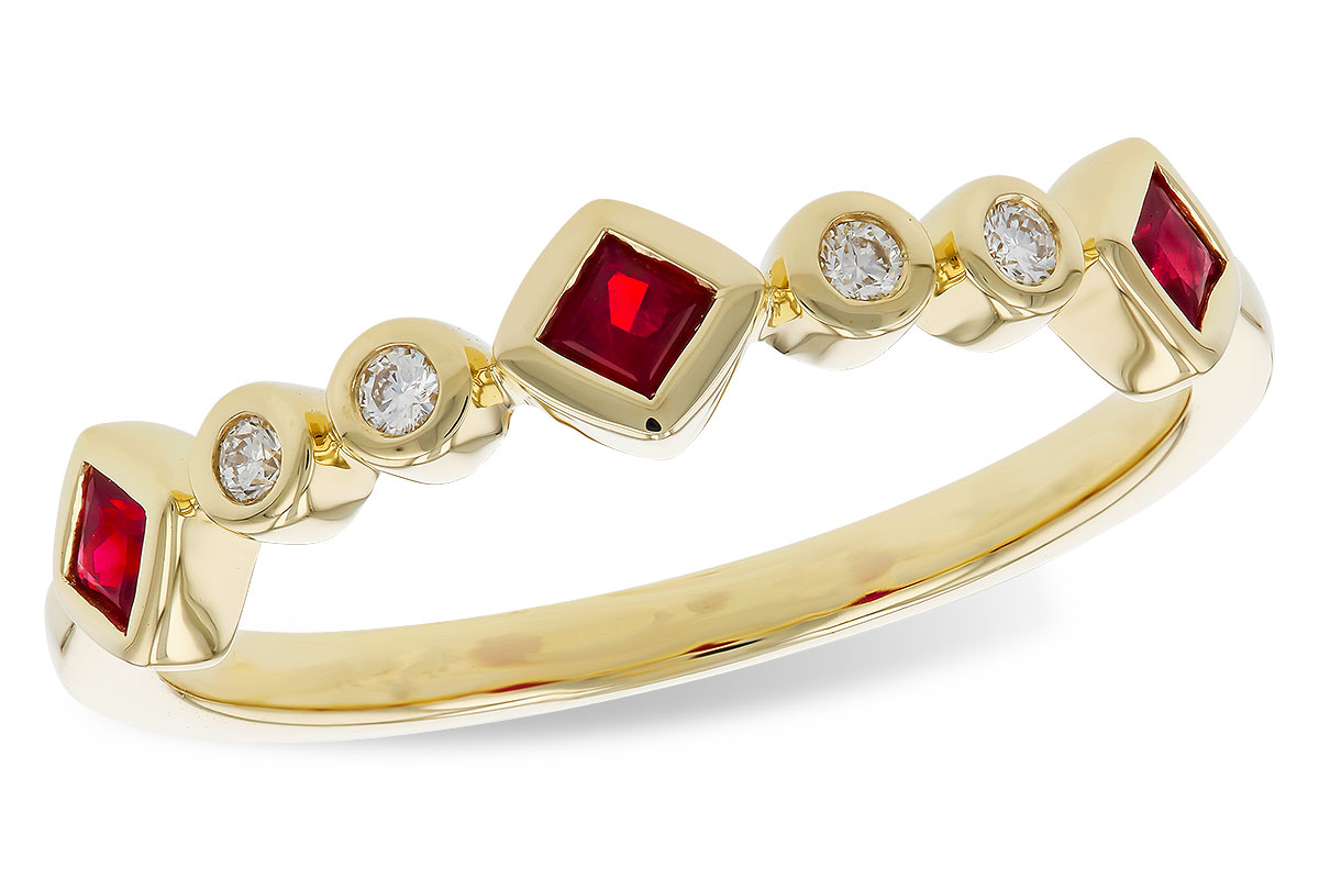 B283-86350: LDS WED RG .22 RUBY .27 TGW