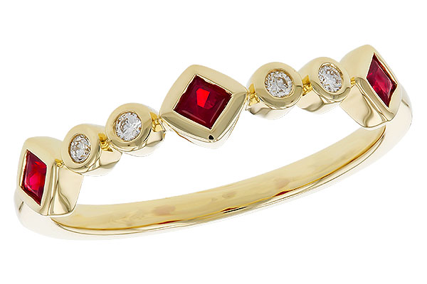B283-86350: LDS WED RG .22 RUBY .27 TGW