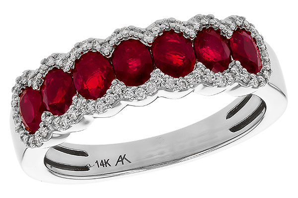 B283-89923: LDS WED RG 1.40 TW RUBY 1.57 TGW