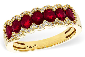 B283-89923: LDS WED RG 1.40 TW RUBY 1.57 TGW