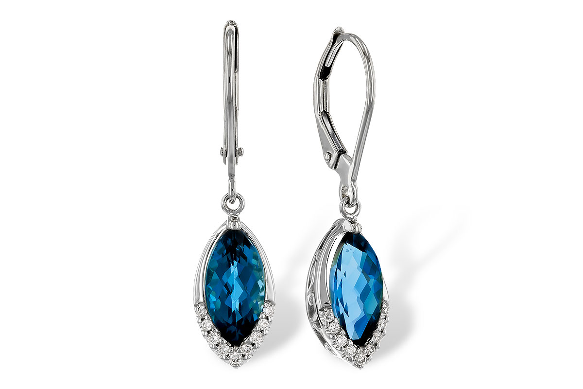 B283-89996: EARR 2.42 TW LONDON BLUE TOPAZ 2.50 TGW (9x5MM MQ)