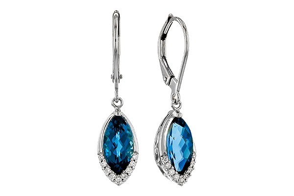 B283-89996: EARR 2.42 TW LONDON BLUE TOPAZ 2.50 TGW (9x5MM MQ)