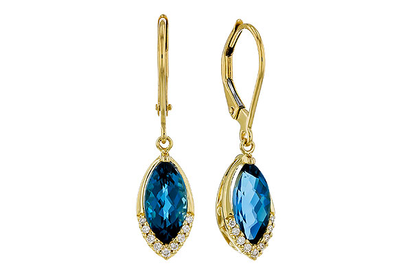 B283-89996: EARR 2.42 TW LONDON BLUE TOPAZ 2.50 TGW (9x5MM MQ)