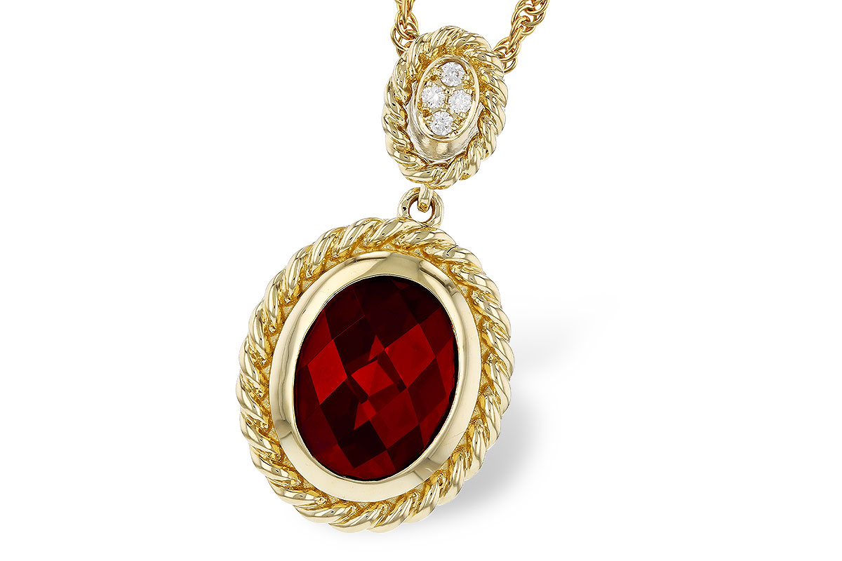 B284-73587: NECKLACE 2.10 GARNET 2.12 TGW (9x7MM GAR)