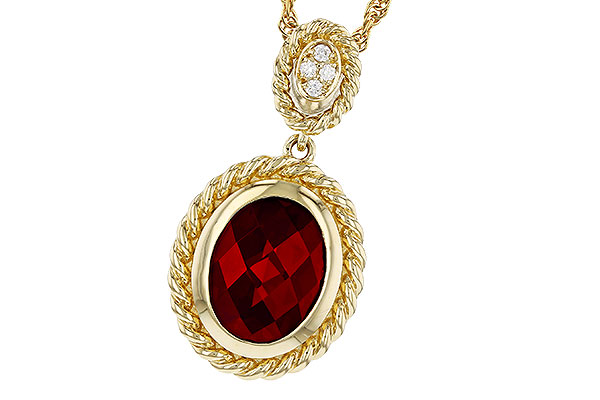 B284-73587: NECKLACE 2.10 GARNET 2.12 TGW (9x7MM GAR)
