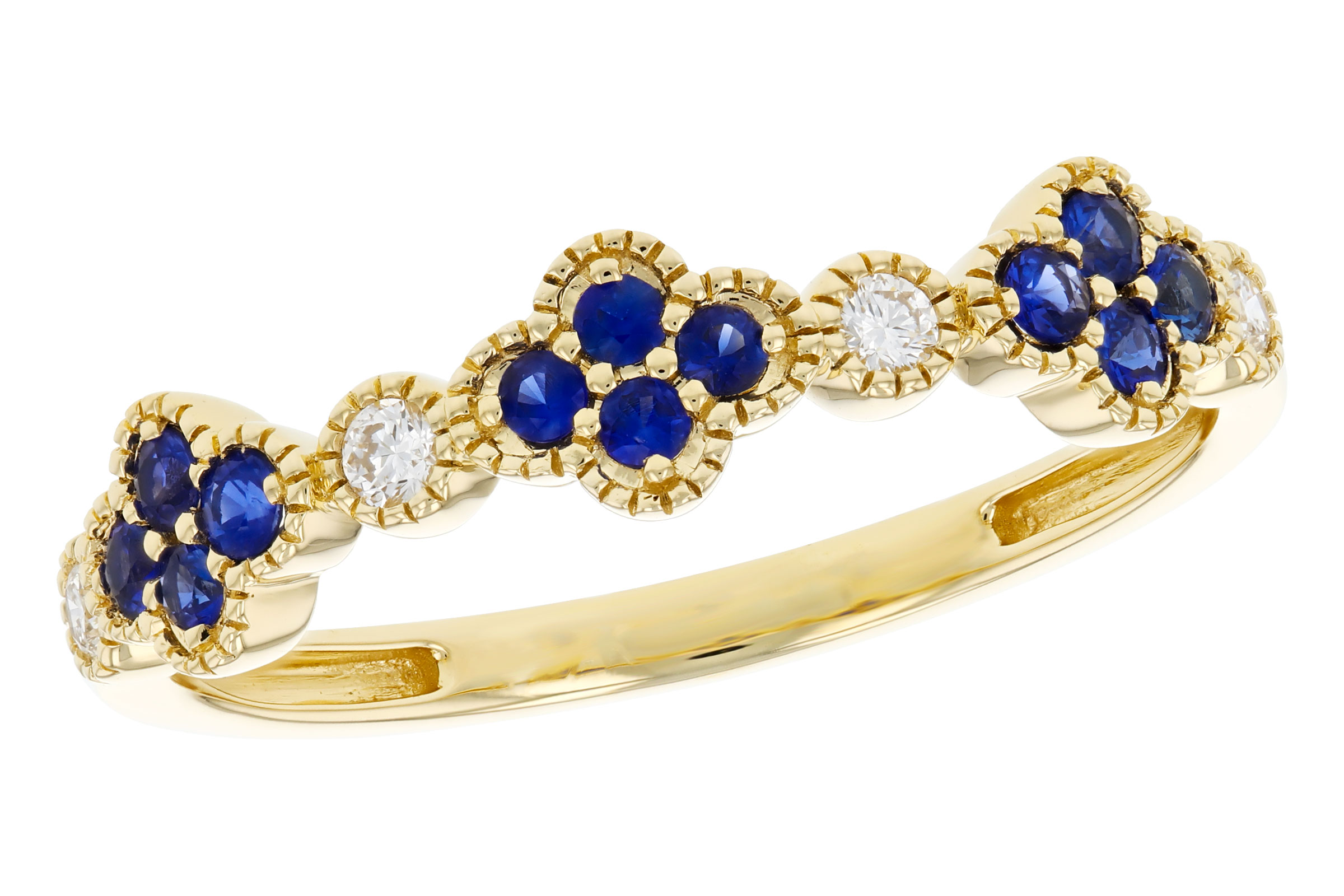 B284-76296: LDS WED RG .23 TW SAPPHIRE .31 TGW