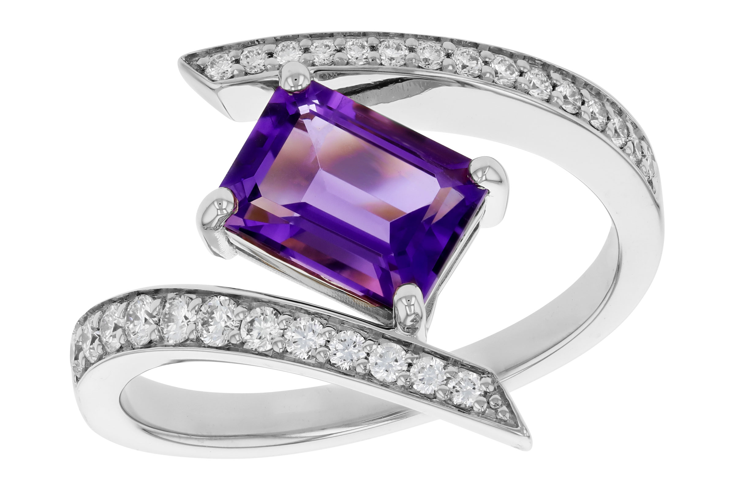 B284-76332: LDS RG 1.36 AMETHYST 1.63 TGW (8x6MM AMY)