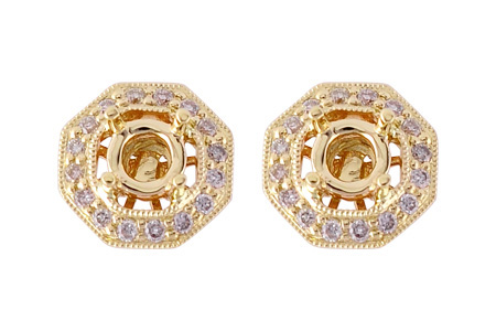 C009-35423: SEMI EARRINGS .20 TW