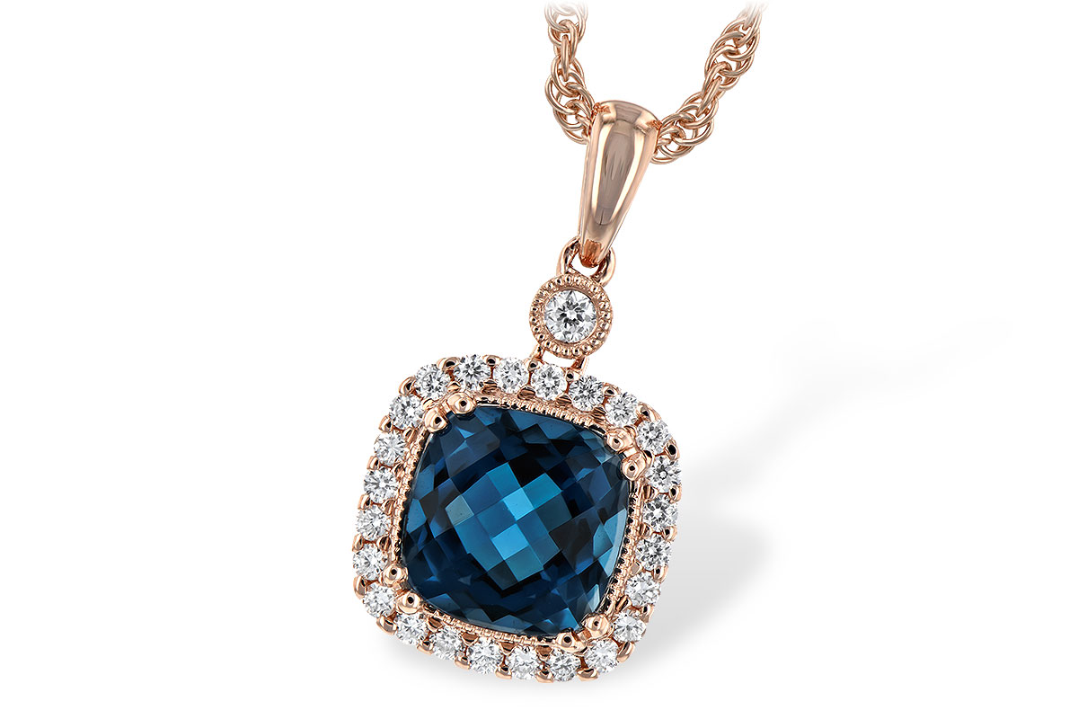 C198-38096: NECK 1.63 LONDON BLUE TOPAZ 1.80 TGW (7MM LBT)