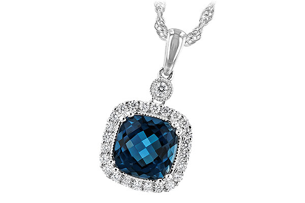 C198-38096: NECK 1.63 LONDON BLUE TOPAZ 1.80 TGW (7MM LBT)