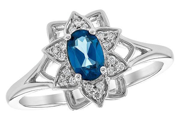 C198-43559: LDS DIA RG .47 BLUE TOPAZ .56 TGW