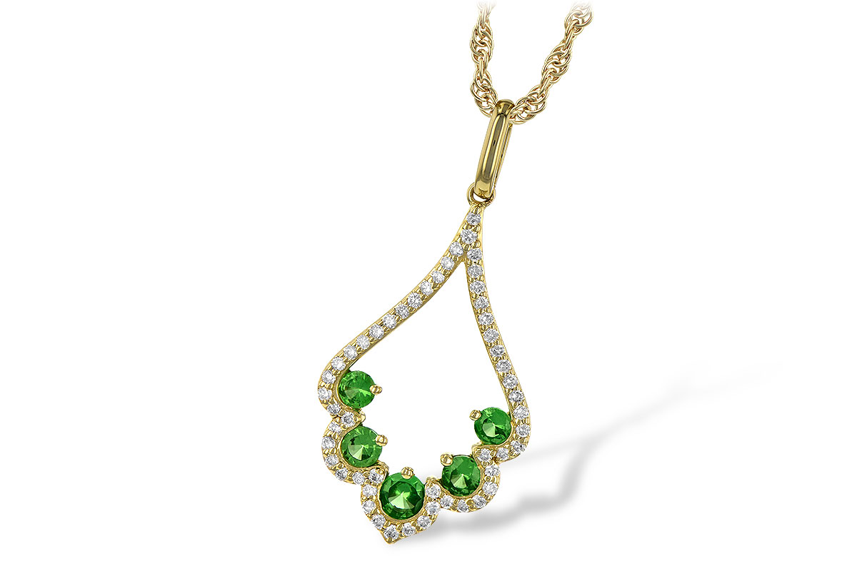 C199-28123: NECK .34 GREEN GARNET .53 TGW