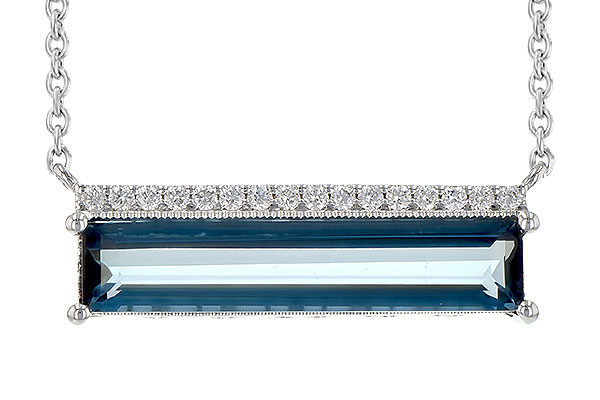 C199-33596: NECK 2.70 LONDON BLUE TOPAZ 2.80 TW