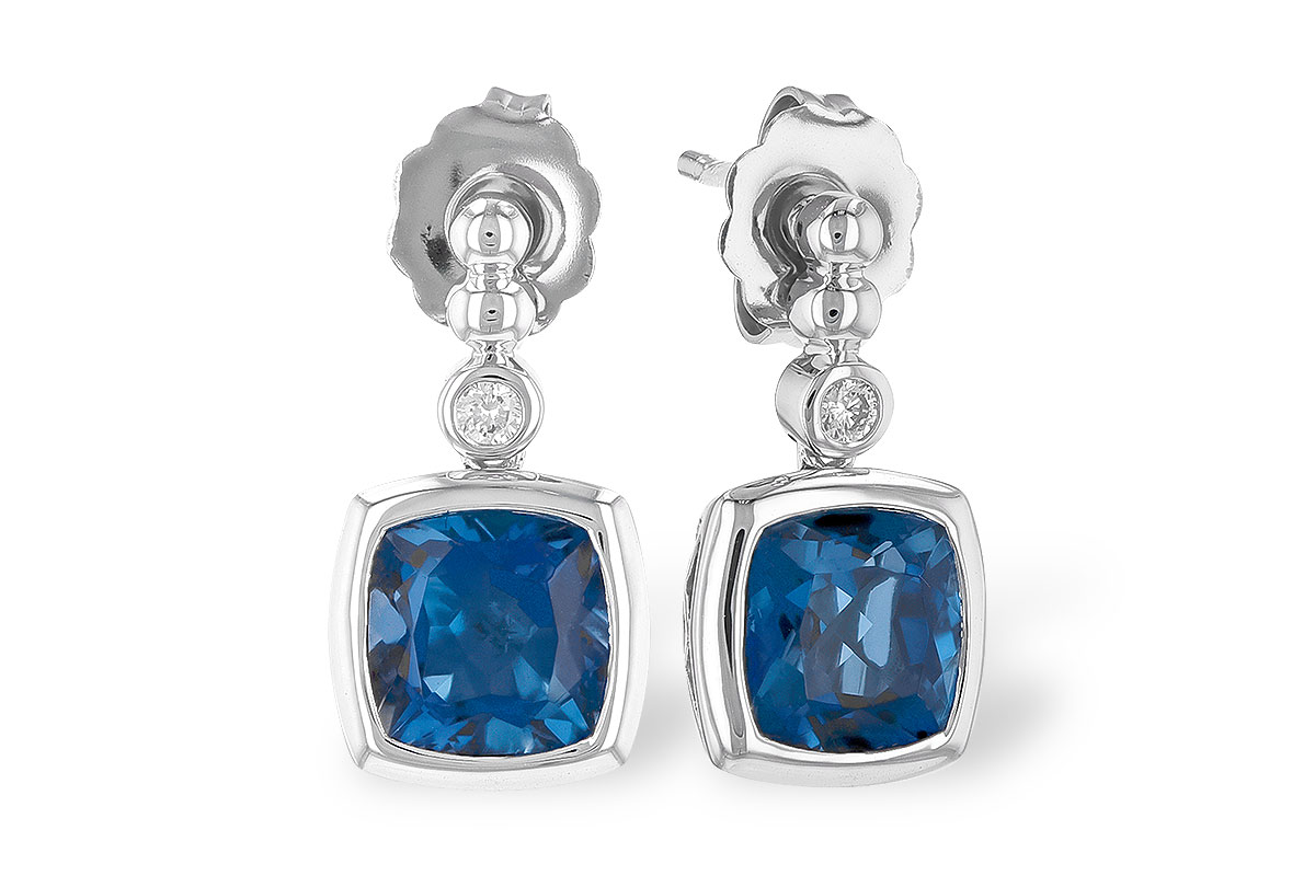 C282-00832: EARR 1.78 LONDON BLUE TOPAZ 1.82 TGW