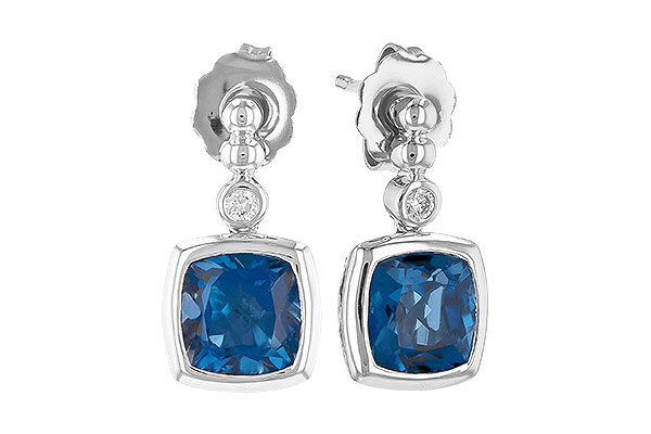 C282-00832: EARR 1.78 LONDON BLUE TOPAZ 1.82 TGW