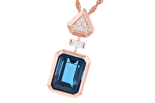 C282-09032: NECK 2.60 LONDON BLUE TOPAZ 2.68 TGW