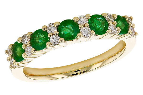 C282-99068: LDS WED RG .70 EMERALD .94 TGW