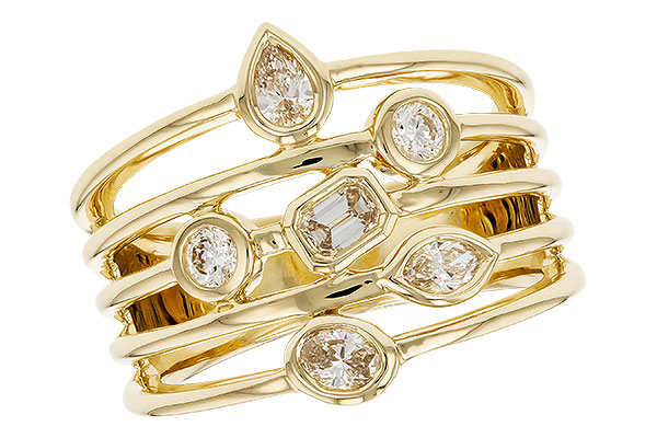 C282-99087: LDS DIA RG .50 TW FANCY CUT DIAMONDS