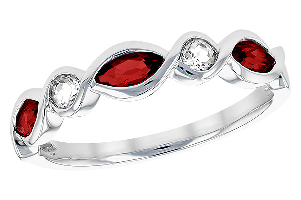 C283-83587: LDS RG .52 TW GARNET .64 TGW