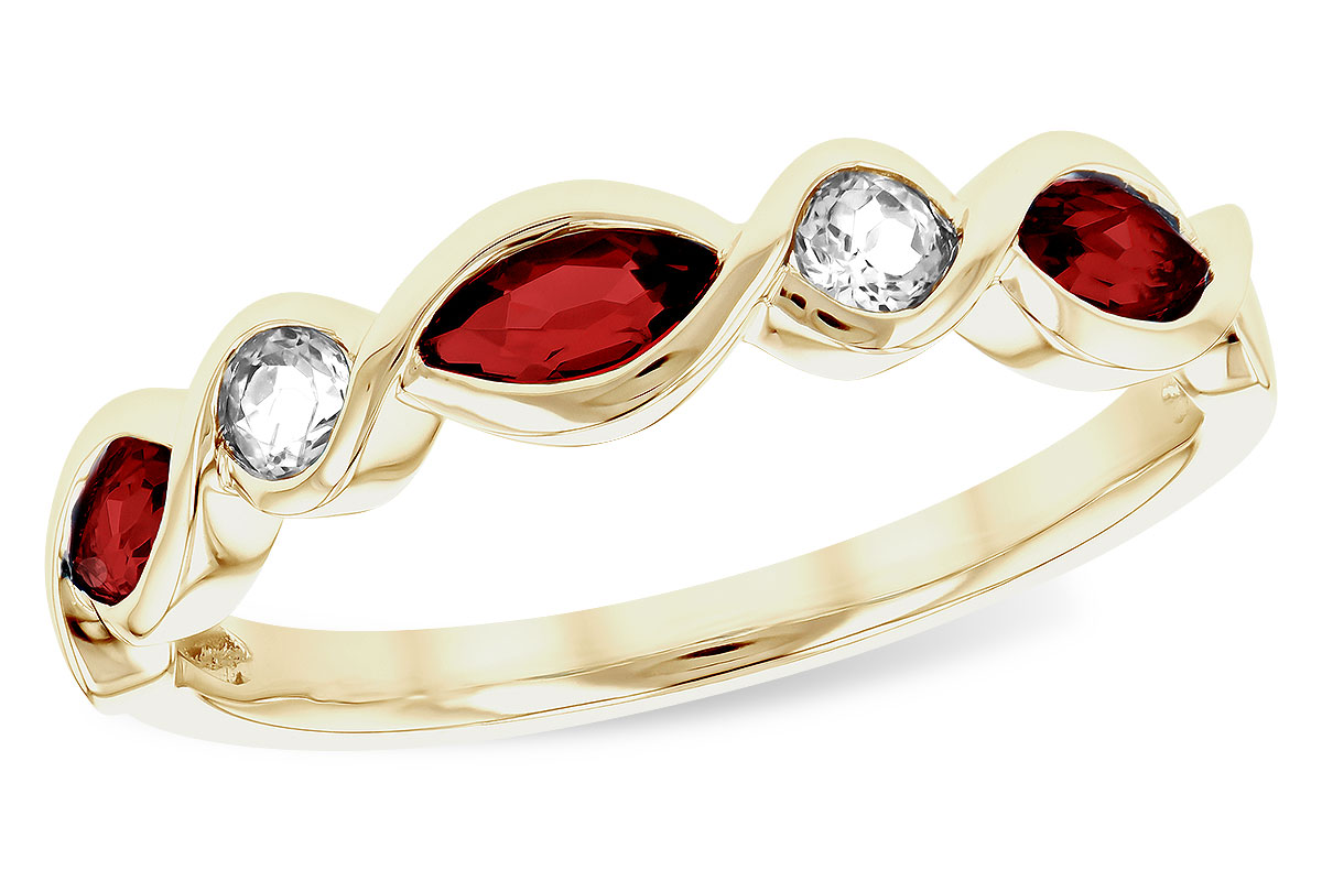 C283-83587: LDS RG .52 TW GARNET .64 TGW