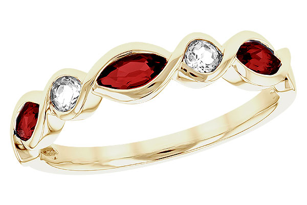 C283-83587: LDS RG .52 TW GARNET .64 TGW