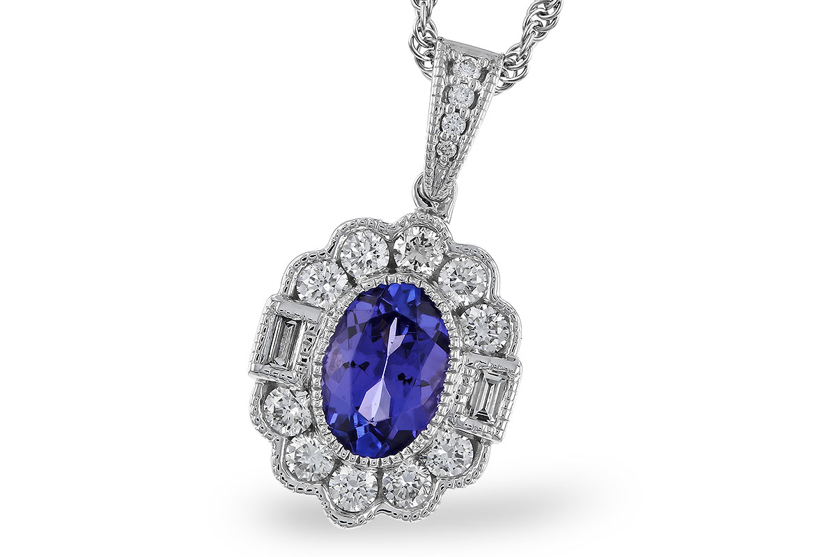 C283-83605: NECKLACE .80 TANZANITE 1.15 TGW (7x5MM OV)