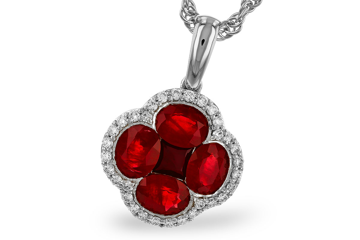 C283-84459: NECKLACE 1.72 RUBY 1.87 TGW