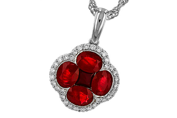 C283-84459: NECKLACE 1.72 RUBY 1.87 TGW