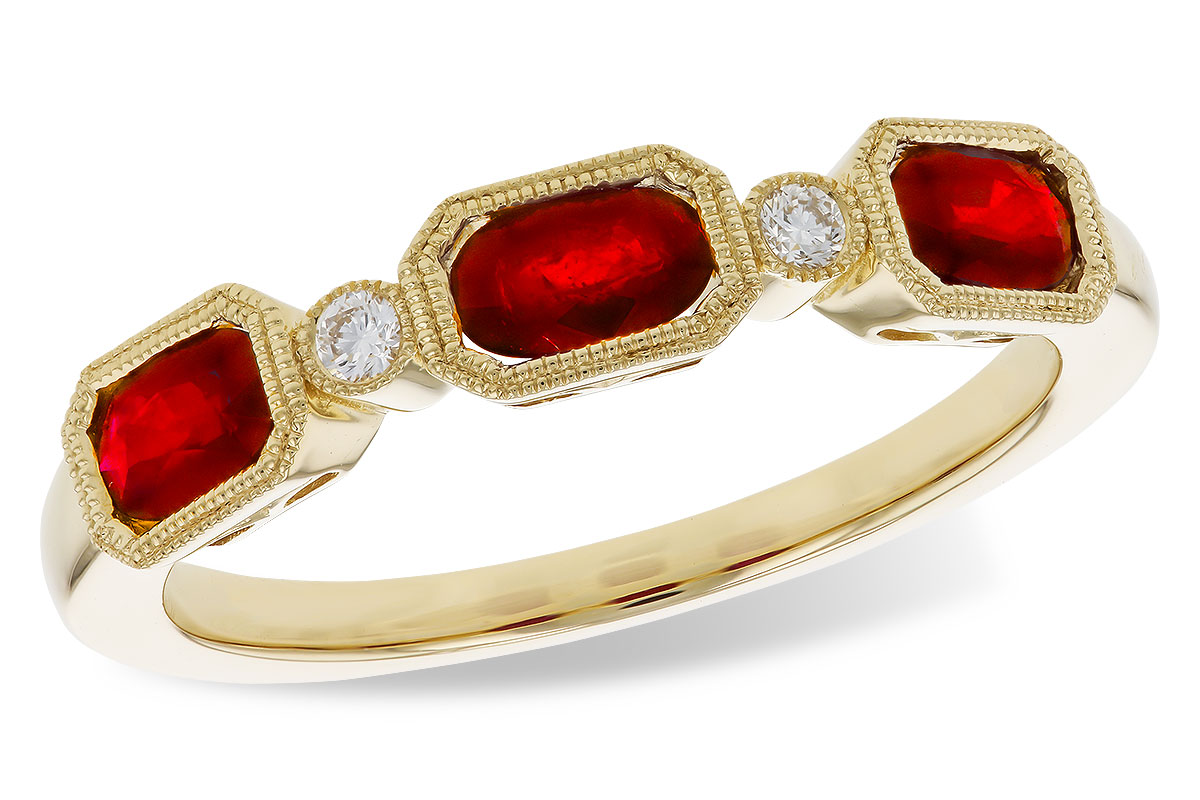 C283-84496: LDS WED RG .72 RUBY .77 TGW (4x3MM RUBY)