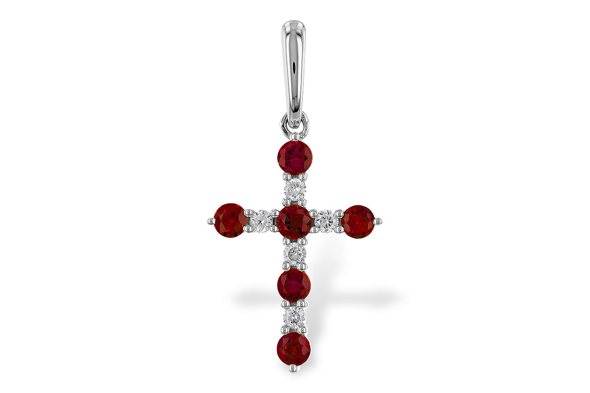 C283-84514: PENDANT .34 TW RUBY .42 TGW
