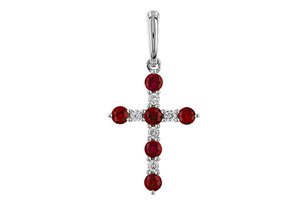 C283-84514: PENDANT .34 TW RUBY .42 TGW