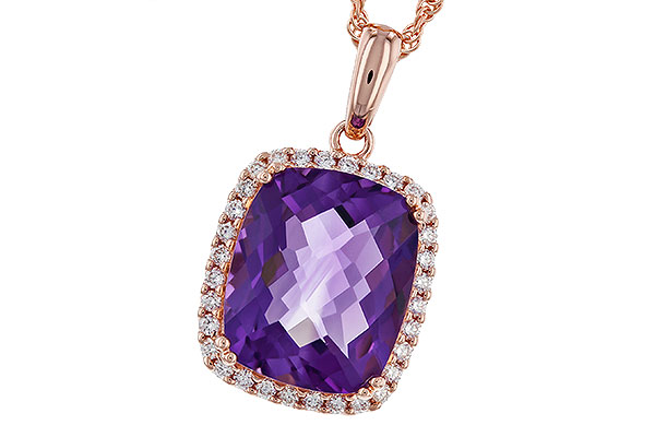 C283-85414: NECKLACE 4.57 AMETHYST 4.81 TGW (12x10MM CU)