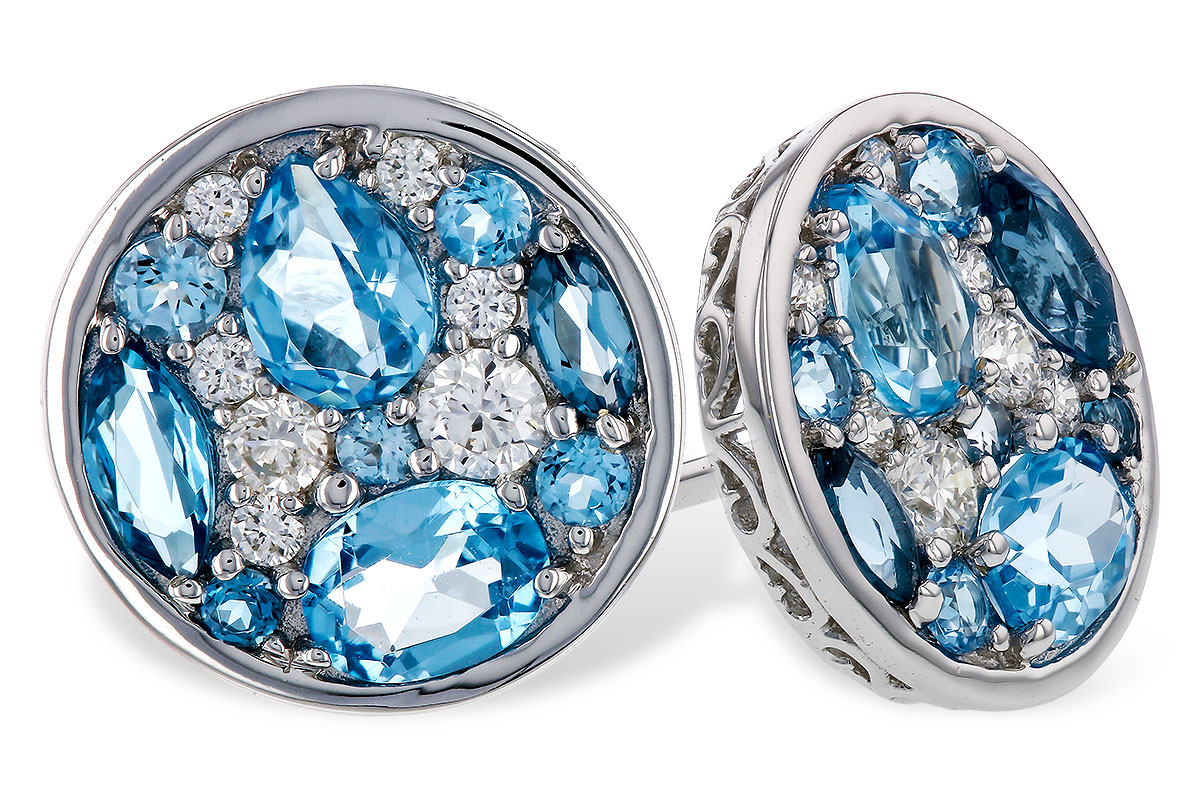 C283-86305: EARRINGS 1.02 TW BLUE TOPAZ 1.18 TGW
