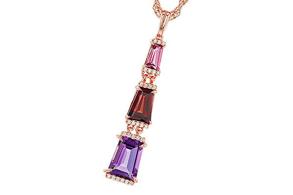 C283-86314: NECKLACE 2.32 SEMI-PREC (PT,GT,AMY) 2.37 TGW
