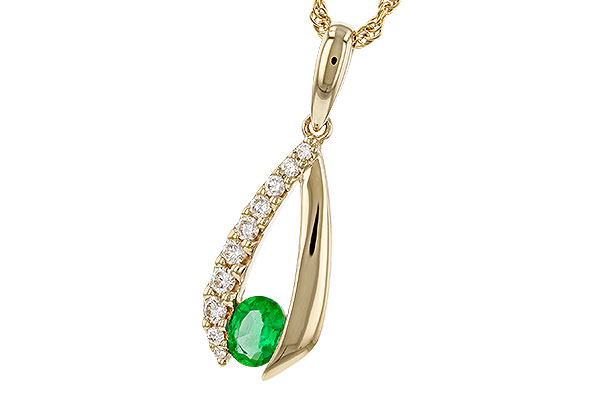 C283-88096: NECKLACE .28 EMERALD .45 TGW (5x4 EMER)