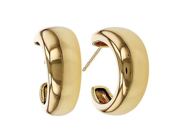 C283-89932: GOLD EARRINGS (16MM)