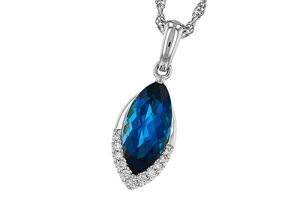 C283-89996: NECK 2.14 LONDON BLUE TOPAZ 2.20 TGW (12x6MM MQ)