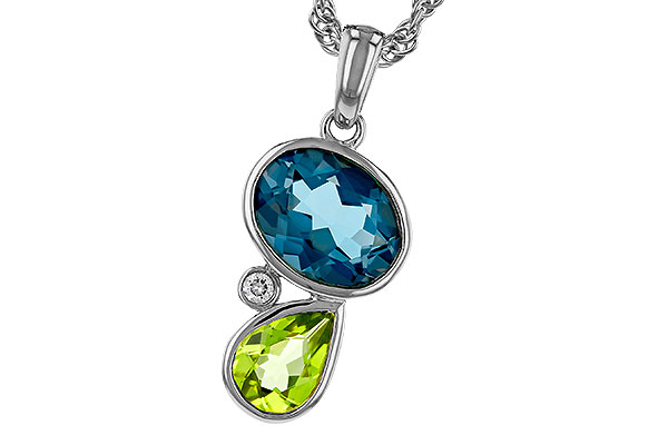 C283-90859: NECKLACE 2.43 SEMI-PREC (PER,LBT) 2.45 TGW